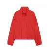 Fábrica de Ropa para Mujer Transfronteriza Venta al por Mayor Otoño 2026 Estilo Europeo y Americano Color Sólido Plisado Chaqueta de Nylon Prenda Exterior Superior