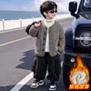2482 Chaqueta de Invierno para Niños Forro Ligero Acolchado Infantil 2026 Nueva Ropa de Algodón Ligera y Delgada con Forro Polar Añadido para Bebé