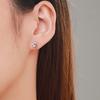 Pendientes de delfín en plata de ley 925 para mujer, estilo europeo y americano, con microincrustaciones, estilo frío, combinables.
