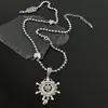 Colar de Girassol Antigo Retro Transfronteiriço Europeu e Americano Personalidade de Nicho Moda Pingente Elegante Joias de Luxo Leve de Alta Qualidade