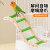 Escalera de Escalada en Forma de S para Loro Juguete de Madera para Loro Periquito Periquito Agaporni Percha Palo Afilar Garras Suministros para Soporte de Jaula de Pájaros