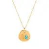 Venta Caliente 2023 Nuevo Collar para Mujer Elementos Combinan con Todo Cadena para Clavícula Ojo de Gato Piedra Natural Cadena de Collar de Acero de Titanio