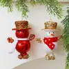 Nuevo muñeco de nieve rojo y blanco decoración colgante para árbol de Navidad soplado decoración de ambiente navideño DIY accesorios para decoración venta al por mayor