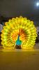 Escultura Decorativa Moderna para Exterior Ultra-Brilhante em Fibra de Vidro Simulada, Forma de Animal Pavão Luminoso, Ornamentos Decorativos, Luz para Paisagismo