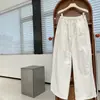 Pantalones Casuales de Pierna Ancha con Cintura Elástica y Cordón para Mujer, de Primavera, de Cintura Alta, Adelgazantes, Corte Relajado, Ajustables, Jogger, de Algodón, Largos