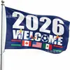 Bandeiras de Torcedor da Copa do Mundo de 2026 para os Países Sede: Estados Unidos, Canadá e México