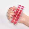 Novo Adesivo Minimalista de 16 Dedos Ultra-Fino Sem Costura Cor Sólida Cobertura Total Adesivos para Unhas 3D Adesivos para Unhas Sem Cozimento Patches