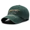 Gorra de béisbol transfronteriza con letras bordadas, gorra de pico casual de moda para hombres y mujeres, gorra de béisbol vintage deslavada y lavada