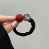 Anillo de perla de alta textura para el cabello, anillo de toalla de alta elasticidad, cuerda para el cabello, cuerda para el cabello, nuevo estilo Chanel, accesorios para el cabello duraderos