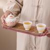 Bandeja de Té Transparente de Plástico Ningxuan Estilo Retro Soporte para Olla Doméstico Bandeja Zen de Burbujas Secas Impermeable Tapete para Té Aislamiento
