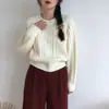 Suéter grueso de punto trenzado con cuello redondo estilo coreano para mujer, corte holgado, nueva colección otoño/invierno 2026, adecuado para usar como capa exterior