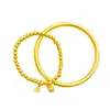 Celebridade da Internet Transmissão ao Vivo Ouro de Areia Vietnamita Herança do Método Antigo Pulseira Feminina Pulseira Duas Gerações de Alegria Pulseira Anel de Ouro Duradouro