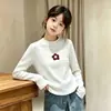 Camiseta Interior de Cuello Redondo para Niñas Estilo Nuevo 2026 Ropa Interior para Niños de Edad Media y Mayores Polar de Doble Cara Ropa de Otoño/Invierno Camiseta Pulóver Moderna
