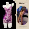Sexy Renda Transparente Decote em V Profundo Revelando o Peito, Apaixonante Camisola Erótica Sem Tirar, Sedutor Body de Renda com Alças Camisola