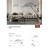 1200x3000 Formato Grande Roca Porcelánica Panel de Pared Fondo para Vestíbulo Sala de Estar de Villa Veta Continua Piedra de Lujo Roca Porcelánica Placa Grande