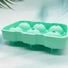 Bandeja de Gelo Popular de Silicone Transfronteiriça Bandeja de Gelo de 6 Bolas Molde Caixa de Gelo para Bebidas Frias de Whisky Molde de Bola de Gelo Esférico de 6 Grades