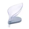 Jabonera creativa nueva con forma de hoja para el baño, no requiere taladrar, con ventosas, para guardar jabón, drenar el agua y sostener jabón de lavandería