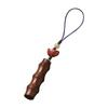 Tesoro Rojo [Bambú para la Paz] Sachet de Bambú de Madera Apertura Giratoria y Hendidura Pastillas Fragantes Cadena de Teléfono Móvil Retro Llavero