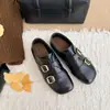 Zapatos Pequeños de Cuero Estilo Británico con Tacón Oculto para Mujer 2026 Nuevo Otoño Más Vendidos Mocasines con Hebilla Mary Janes Zapatos de Calle