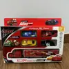 Coches Aleación Racing Lightning Mcqueen Sheriff's Board Tooth Patinete Modelo Adorno Niño Caja Regalo