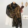 Bufanda Chal Tie-Dye Yongjun para Mujer, Protección Solar de Invierno, Rayón Delgado, Bufanda de Seda Decorativa de Alta Gama para Viaje