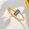 Pulseira de Aço Inoxidável Atacado Transfronteiriço Ouro 18K High-End Trevo de Quatro Folhas Joias que Não Desbotam Pulseira de Titânio Joias