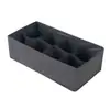 Caja de Almacenamiento de Ropa Interior Plegable de Cuatro Piezas en Blanco Crudo, Rosa, Gris y Negro con Compartimentos, Almacenamiento para Calcetines, Caja de Almacenamiento de Tela para Sujetadores