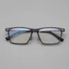 Montura de gafas de vista de negocio de cara grande para hombre, ultraligera y cómoda, hecha de titanio puro, profesional, se puede equipar con lentes graduadas para miopía y astigmatismo, también adecuada para mujeres