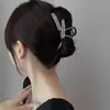 Pinza para el pelo de tiburón de aleación de zinc, fresca y dulce, estilo japonés y coreano, para verano 2025, para mujeres, simple y elegante para recogidos en la nuca
