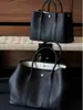 Bolso de Jardín Cosido a Mano para Fiesta en el Jardín Piel de Vaca Negonda Bolso Tote de Gran Capacidad para Mujer