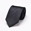 Corbata Formal de Negocios Atada a Mano para Hombre Azul Negro Larga 8cm Banco Hotel Ropa de Trabajo Profesional Corbata