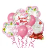 Globo de Papel de Aluminio Redondo en Forma de Corazón de 18 Pulgadas para el Día de la Madre Transfronterizo Decoración de Fiesta del Día de la Madre Fiesta de Cumpleaños