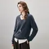 Comonboka 2026 Otoño/Invierno Nuevo Suéter de Lana Cepillada Esponjoso con Cachemira Top para Mujer Suéter de Punto Cálido