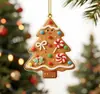 Colgante de árbol de Navidad creativo nuevo para coche transfronterizo Decoración acrílica navideña Decoraciones para el hogar festivas