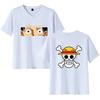 Camiseta de una pieza Luffy Sauron marca de moda nombre de articulación suelta anime moda periférica ropa de manga corta para hombres y mujeres verano