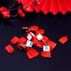 Gancho festivo para bodas, de plástico rojo, tamaño pequeño, en forma de U, de viscosa resistente, para colgar en la pared.