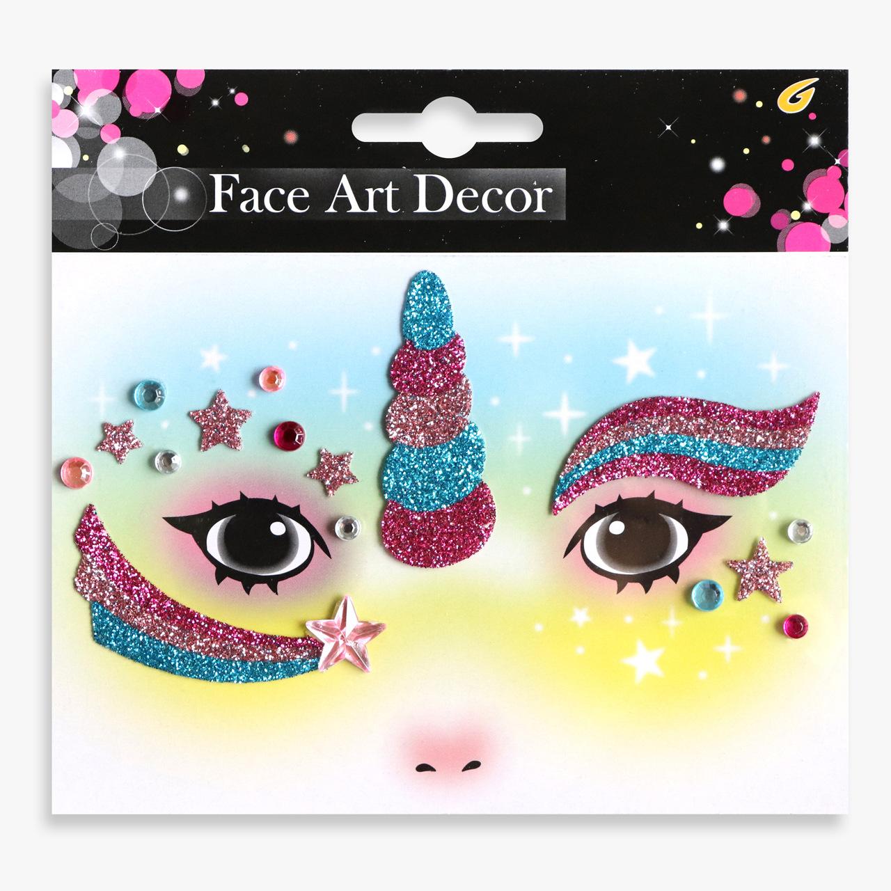 独角兽彩虹眉红金蓝-正方形