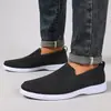 Zapatos Casuales de Punto Personalizados para Hombre de Primavera, Suela Plana, Modernos, Transpirables, Zapatos Slip-On Estilo Coreano