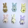 25 Broches de Conejito Nuevos de Tela de Dibujos Animados Rellenos de Algodón Decorados en el Borde, Accesorios para Ropa, Sombreros, Bolsos, Materiales para Ropa Infantil