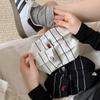 Calcetines Finos Nuevos de Primavera y Verano para Mujer con Lazo y Gatito AB Calcetines Cortos Casuales Lindos de Dibujos Animados a Rayas para Mujer