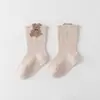 Calcetines para bebé para otoño e invierno, hechos de forro polar de coral, extra gruesos y cálidos, unisex, para recién nacidos, con diseños de dibujos animados, construcción sin costuras y ajuste holgado alrededor de los tobillos