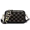 Bolsa de Mão Casual com Strass para Mulheres Nova Primavera 2025 Versátil Brilhante Strass Simples Ombro Transversal Bolsa de Viagem Tendência