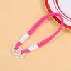 Colgante de juguete de peluche con cordón tejido multicolor, correa de muñeca para teléfono móvil, correa corta de mano con doble hebilla, accesorio de cordón de nailon