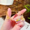 Loja de ouro com ouro de areia incrustado com concha de laço de diamante pulseira de contas de transferência de dopamina feminina doce namorada