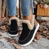 Zapatos de Algodón para Mujer de Talla Grande Transfronterizos TEMU 2024 Invierno Nuevos Botas de Nieve Cálidas de Gamuza Estilo Europeo y Americano para Mujer