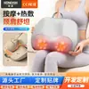 Masajeador de cuello transfronterizo con amasado y terapia de calor, diseñado para masajear cuello, cintura, hombros y espalda; almohada de masaje eléctrica y recargable