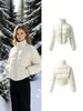 Marca Z comercio exterior transfronterizo listo para enviar estilo europeo y americano ZA ropa de mujer 2026 invierno nuevo cálido moderno chaqueta acolchada de algodón