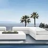 Sofá de Exterior para Patio de Villa Sofá de Ocio de Aleación de Aluminio Balcón Jardín Silla de Mimbre al Aire Libre Invernadero Muebles Creativos