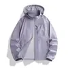 Ropa de Protección Solar al por Mayor para Exteriores para Parejas, Tejido con Sensación de Hielo, Capucha Desmontable, Transpirable, Elástica, Secado Rápido, Ropa de Protección Solar para Hombres