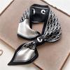 Bufanda de Seda Moderna con Borde Biselado Bufanda Larga de Seda Primavera y Verano Nueva Rayas de Seda Imitación con Camisa y Bufanda Bufanda para Mujer